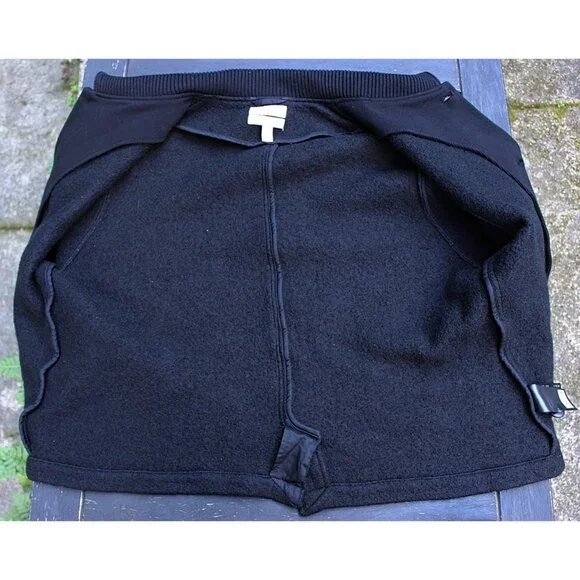 COS Boiled Wool Chore Jacket with Rib Knit Collar, Black, XL - Picture 9 of 9